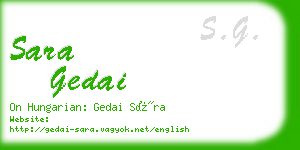 sara gedai business card